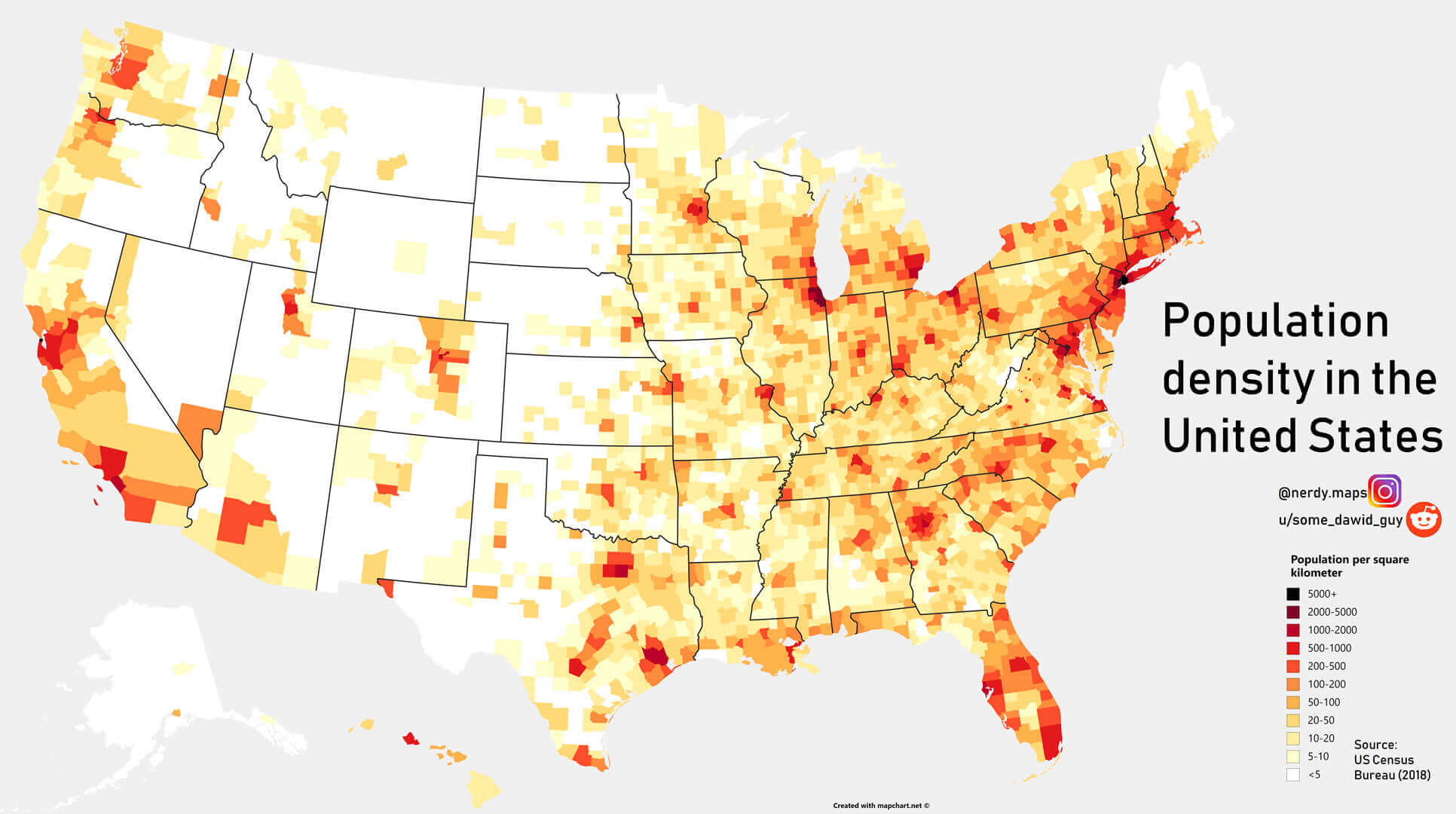 United States Population Density Map